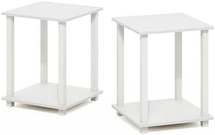 Furinno Simplistic Set of 2 Toolless Living Room Table Set, White - Image 6