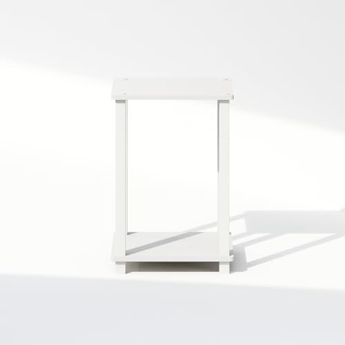 Furinno Simplistic Toolless 2-Tier Compact Night Stand, White - Image 6