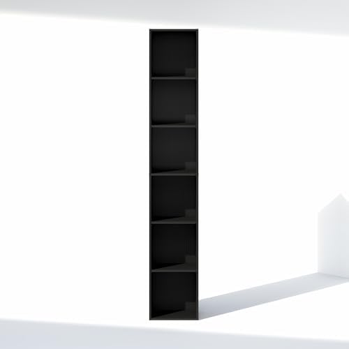 Furinno Cubicle 6-Tier Closet Organizers and Storage, Closet Organizer, Open Shelf Closet Storage, 21.1" W, for Wardrobe, Bedroom, Living Room, Blackwood - Image 7