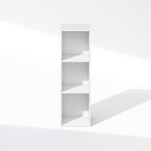 Furinno Reed 3-Tier Closet Organizers and Storage, Closet Organizer, Open Shelf Closet Storage, for Wardrobe, Bedroom, Living Room, 10-Inch Width, White - Image 7