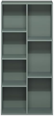 Furinno LUDER Book Shelf, 7-Cube Bookshelf, Bookcase with Open Shelves, 9.4 x 19.5 x 41.7, Easy Assembly, for Living Room, Bedroom, Home Office, Sage Green - Image 7