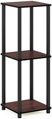 Furinno Turn-N-Tube Toolless 2-Tier Side Table Set of 2, Cherry Oak - Image 7