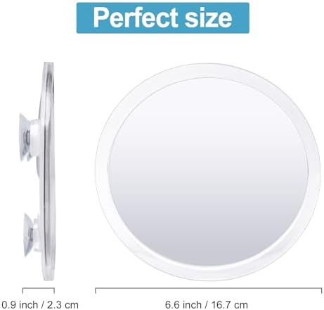 Fogless Shower Mirror for Shaving and Makeup with 3 Removable Powerful Suction Cups, Shatterproof Anti Fog Mirror for Shower and Bathroom, Glassless Safety Kids Mirror - Image 7