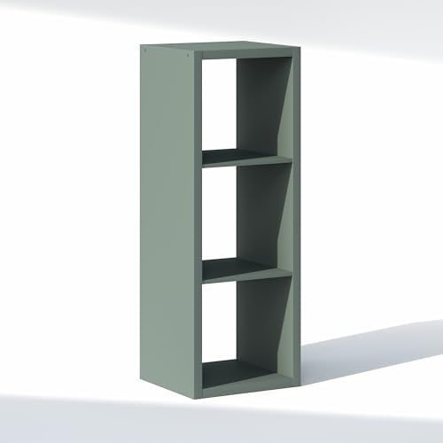 Furinno Cubic Extra Thick 3-Cube Closet Organizers and Storage, Sage Green - Image 7