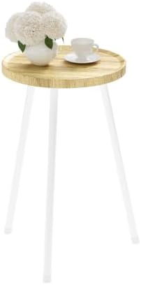 Small Round Side Table, Drink Table, Mini Couch End Table, Coffee Table, Snack Table for Small Spaces, Living Room, Bedroom, Sofa LET520Y - Image 6