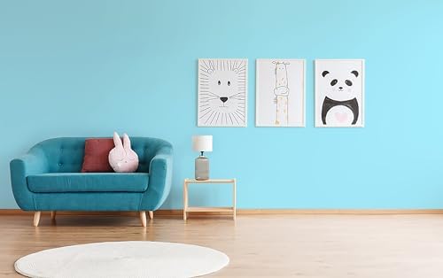 Blue Peel and Stick Wallpaper - Light Blue for Bedroom and Bathroom - Removable Vinyl Matte 15.7"x394" - Image 6