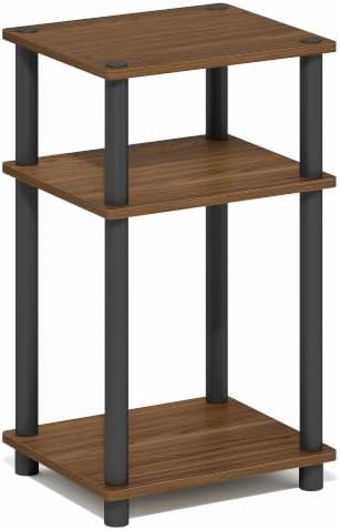 Furinno JUST Toolless 3-Tier Side Table, Open Shelf End Table, Warm Walnut - Image 7