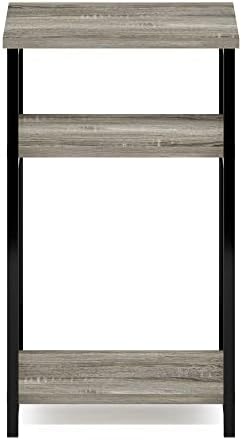Furinno JUST 3-Tier Metal Frame Telephone Table, French Oak - Image 6