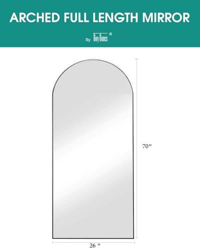 70''x26'' Full Length Mirror, Large Arched Floor Mirror with Stand, Oversized Wall Mirror, Full Body Mirrors Standing Leaning for Living Room, Bedroom (Black) - Image 6
