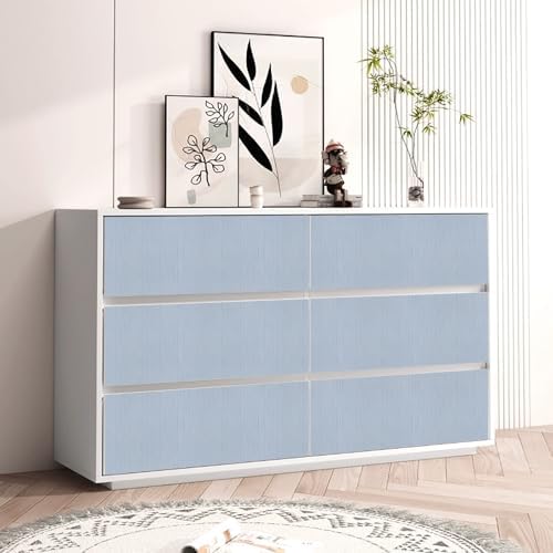 Blue Grasscloth Peel and Stick Wallpaper Texture Contact Paper A Set of 15.7" X 1200" Self-Adhesive Linen Removable Wallpaper Cabinets Counter Top Liners - Image 6