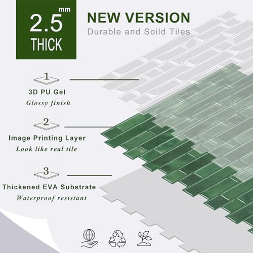 STICKGOO Peel and Stick Wall Tile Self-Adhesive Backsplash Thicker Design - Image 7