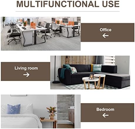 6 Panel Folding Room Divider,204" W x 71.3" H Portable Privacy Screen,Brown - Image 6