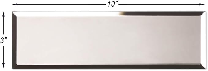 3" X 10" Gold Matte Peel & Stick Glass Mirror Subway Backsplash Kitchen Bathroom Beveled Edge Self Adhesive Tile (10 Pcs 2 Sq.ft) - Image 7
