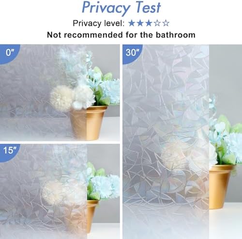 Haton Window Privacy Film, Rainbow Film, Silver 17.5" x 78.7" - Image 6