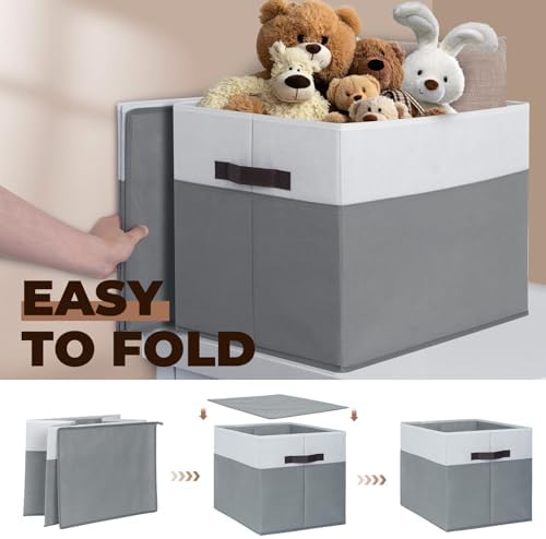 Criusia 8 Pack Closet Organizers and Storage Bins - Extra Large Storage Baskets for Organizing - Clothes Storage Bins for Shelves -Foldable Organizer Bins Totes for Toy Blanket, Dorm Room Essentials - Image 7