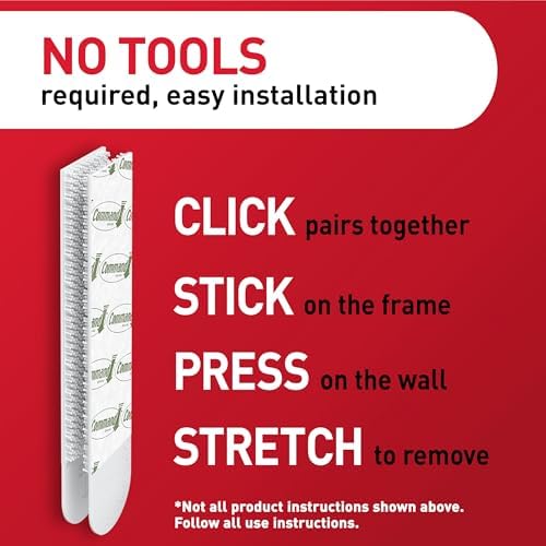 Command 15 lb Large Picture Hanging Strips 14 Pairs (28 Strips), Damage-Free Hanging Picture Hangers, No Tools Wall Hanger for Home Decor, White Adhesive - Image 6