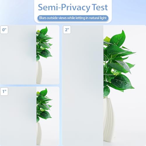 GTJ White Frosted Window Privacy Film, Static Cling No Glue, 23.6 x 78.7 in - Image 6