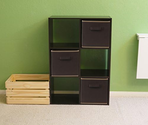 Simple Houseware Foldable Cube Storage Bins, 11-Inch Brown, 6-Pack Fabric Cubes Organizer for Closet or Shelves - Image 7