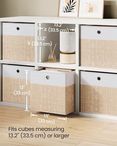 SONGMICS Storage Cubes, Set of 6 Foldable Organizer Boxes with Handles - Image 7