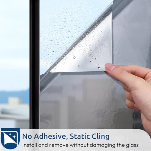 rabbitgoo Window Privacy Film One Way, 17.5" x 78.7", Silver - Image 6