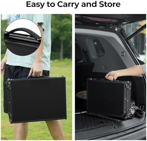 3ft Folding Camping Table with 3 Adjustable Height Max 27.3 Inch - Image 6