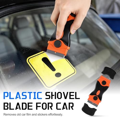 SINGARO Car Window Tint Kit, 9PCS Vehicle Glass Protective Film Wrapping Installation Set, Auto Vinyl Wrap Tinting Tools Included Vinyl Squeegee, Felt Squeegee, Cutter with Replacement Blades - Image 6