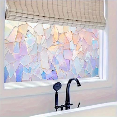 HOMETITUTE Stained Glass Privacy Window Film 39.3x17.7 Inch PVC - Image 6