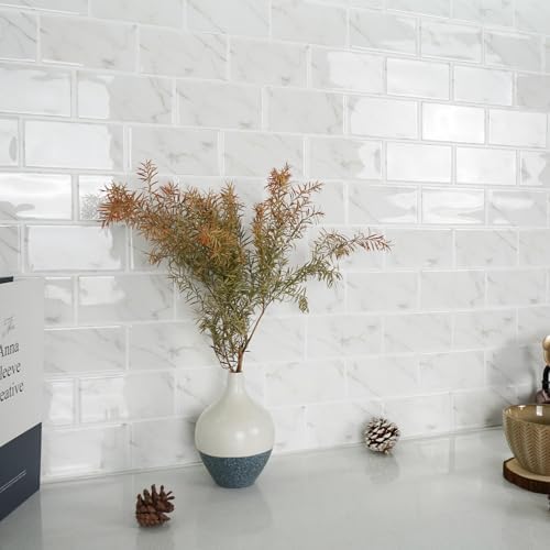 STICKGOO 10-Sheet Subway Tile Peel and Stick Backsplash, Self Adhesive Vinyl Wall Tiles, Stick on Backsplash for Kitchen and Bathroom(Thicker Design) - Image 6