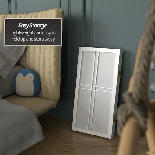 2 ft. Short Desktop Double Cross Shoji Screen - White - 3 Panels - Image 6