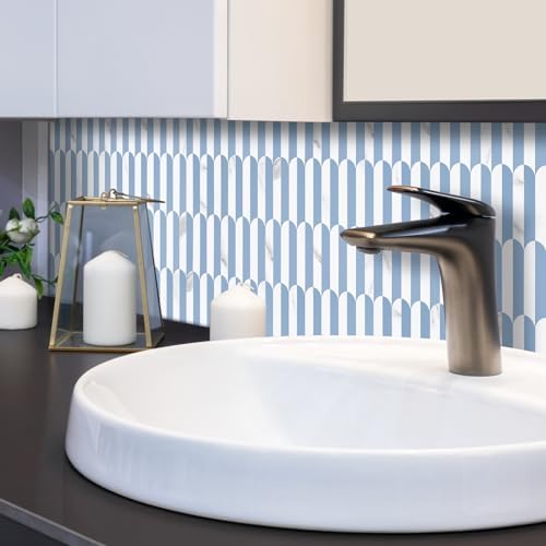 Vamos Tile Peel and Stick Backsplash Seamless Tile,Fish Scale,10 PVC Tiles - Image 7