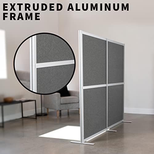 VIVO Dark Gray Freestanding 76 x 66 inch Privacy Panel, PP-MWS63D - Image 6
