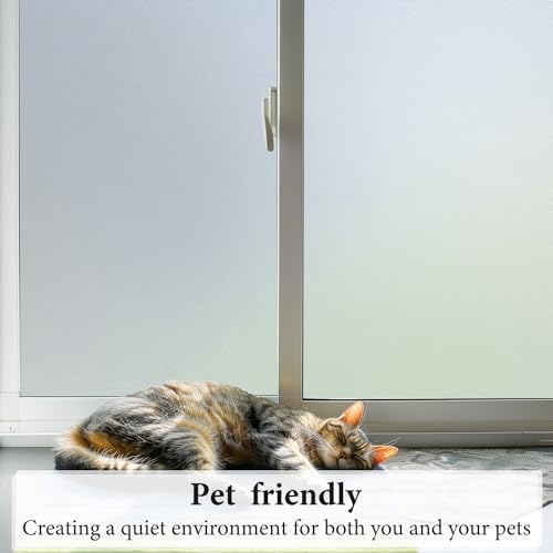 DUOFIRE Window Privacy Film, Frosted Glass Window Film, Pure, 23.6"x118" - Image 6