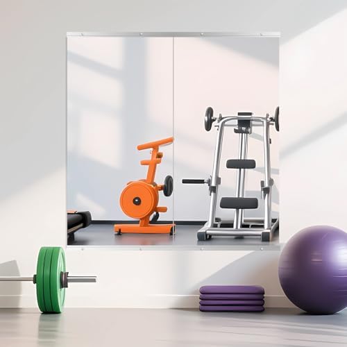 Home Gym Mirror for Wall, 48" x 24" x 2PCS Frameless Full Length Mirror - Image 6