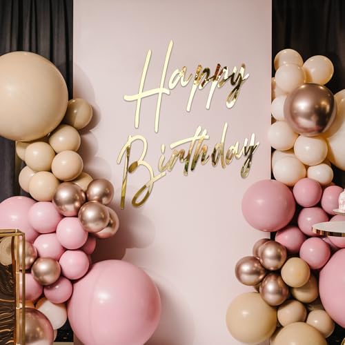 Yousoontic Happy Birthday Sign for Backdrop, 23 x 20 Inch, Classic, Silver - Image 6
