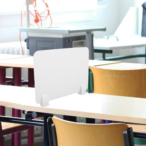 Privacy Desk Panel Desktop Partition Board with Base Sneeze Guard Board for Students Office Countertops Classroom Divider Screen Easy Install Barrier - Image 7