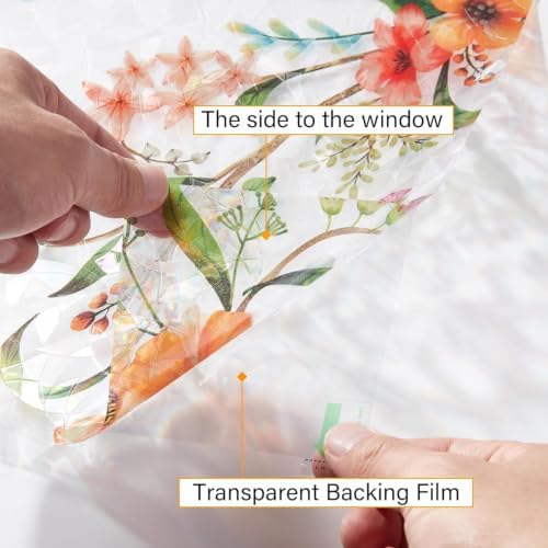 Kromapolis Window Privacy Film Floral Decorative Stickers, 45.2" x 157.4" - Image 7