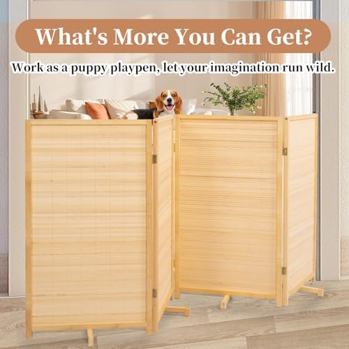 Room Divider Folding Privacy Screens,Hand-Made Natural Bamboo Room Dividers - Image 6