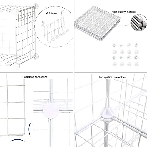 C&AHOME Wire Cube Storage, 20-Cube Organizer Metal, Wire C Grids, White - Image 7