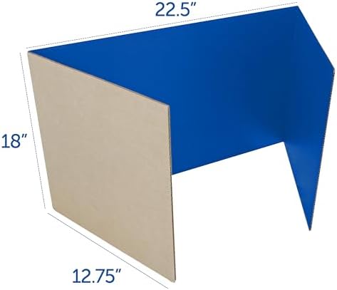 Flipside Products 18”x 48” Assorted Color Study Carrel, Red, Green, Blue, Yellow Privacy Boards, Student Privacy and Focus Booth for The Classroom, Desk Divider Cubby for Tests, Made in USA - 12 Pack - Image 6