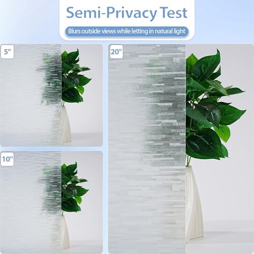 GTJ Frosted Glass Window Film for Privacy, Static Cling, 29.5" x 78.7"in - Image 6