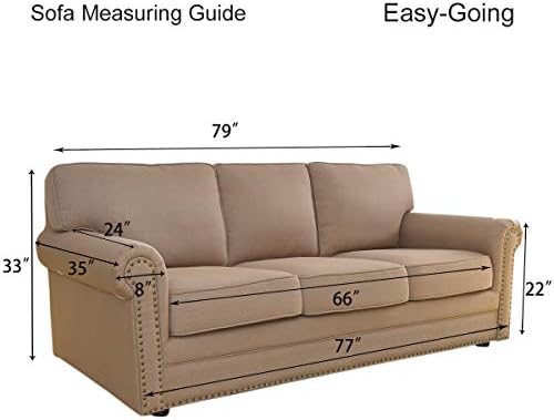 Easy-Going Stretch Couch Covers for Sofa Washable Large Black - Image 6