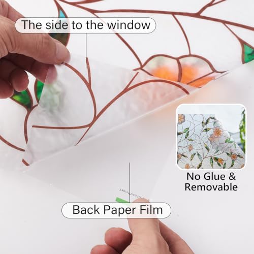 Window Privacy Film Stained Glass 17.5" x 78.7" Static Cling - Image 6