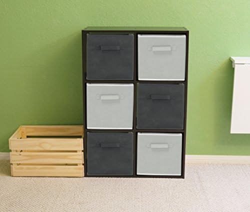 Simple Houseware 11-Inch Foldable Cube Storage Bins, Dark Gray, 6-Pack - Image 7
