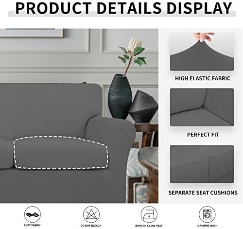 Easy-Going 4 Pieces Oversized Stretch Couch Cover for Dogs Washable - Image 6