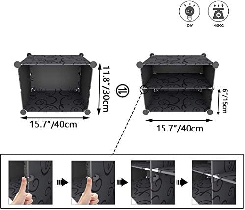 HOMIDEC Shoe Rack Organizer 48 Pair Modular Shoe Storage Cabinet for Closet - Image 7