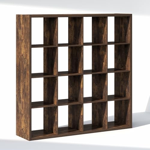 Furinno Cubic Extra Thick 16-Cube Closet Organizers and Storage, Amber Pine - Image 7