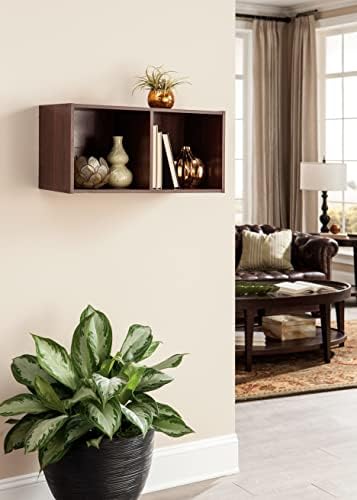ClosetMaid Cubeicals 2-Cube Storage Shelf Organizer - Stackable or Wall-Mountable, Easy Assembly, Dark Cherry Finish - Image 6