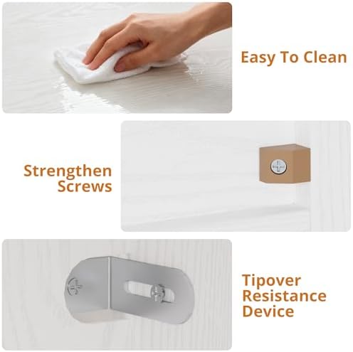 IRONCK 8-Cube Storage Organizer, Reversible Vertical Bookshelf, White - Image 6