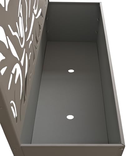 Oakland Living 6 ft. X 4 ft. Grey Freestanding Metal Privacy Screen Room Divider with Flower Box - Image 6