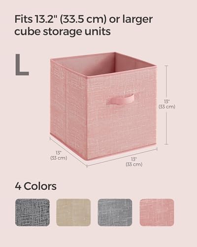 SONGMICS Storage Cubes, Set of 6, 13-Inch Foldable Closet Organizers - Image 6